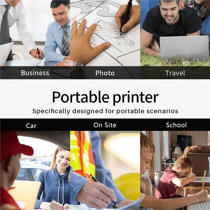 🔥Portable wireless printer, compatible with mobile phones and laptops