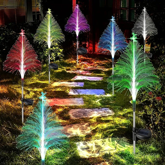 7 Color Changing Solar Christmas Trees Lights
